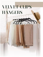 Cozymood Velvet Skirt Hangers 24 Packs Velvet Hangers with Clips - Black - Image 5