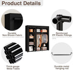 SORCEDAS Portable Closet Wardrobe with Hanging Rods Shelves Clothes Storage - Image 4