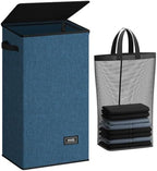 SOLEDI 100L Laundry Hamper with Lid, Large Collapsible Laundry Basket by SOLEDI