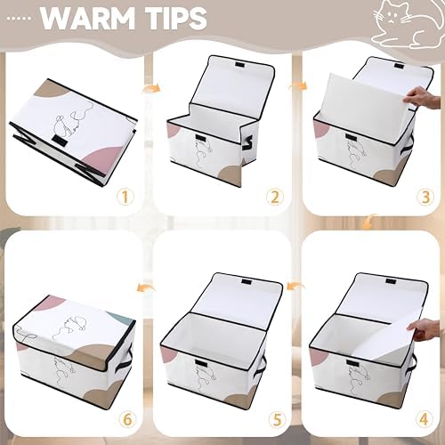 Stackable Clothes Storage Bins with Lids 3 Pack. - Image 3