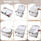 Stackable Clothes Storage Bins with Lids 3 Pack. - Image 3
