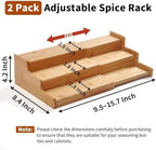 JinDoWin Expandable Spice Rack Organizer for Cabinet & Countertop, 2 Pack - Image 4