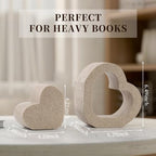 Book Ends for Shelves, Resin Decorative Bookends for Heavy Books - Image 4
