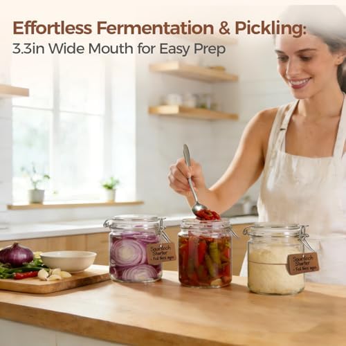 ComSaf 17 oz Overnight Oats Containers with Lids 6 Pack Wide Mouth - Image 5