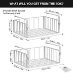 AmonHouseware 2Pack Under Shelf Basket Storage,Adjustable Hanging,White - Image 6