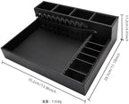 Barber Storage Box,Hairdressing Tool Holder, Multifunctional Detachable Large Storage Box, Shear Holder PU Leather Salon Scissors Holder, Hair Cutting Tools Storage Case for Barber Accessories(Large) - Image 4
