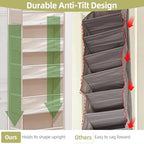 Over Door Organizer with 6 Extra Large Pockets 12 Side Pockets, Sturdy Closet Storage Rack, Hanging Storage Organizer with Clear Window for Shoes, Diaper, Bedroom, Bathroom, Beige, 3-Pack - Image 3