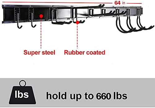 Ultrawall Tool Storage Rack, Garden Tool Organizer Wall Mount with 9 Hooks - Image 2