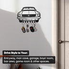 MOOH Metal Automotive Key Holder with 6 Hooks - Unique Wall Mounted Car Lovers Gifts for Men & Women - Cool Man Cave Decor - Image 5