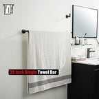 JQK Oil Rubbed Bronze Towel Bar, 33 Inch 304 Stainless Steel Thicken 0.8mm Towel Rack Bathroom, Towel Holder ORB Wall Mount, Useable Length 30 Inch, TB110L30-ORB - Image 4