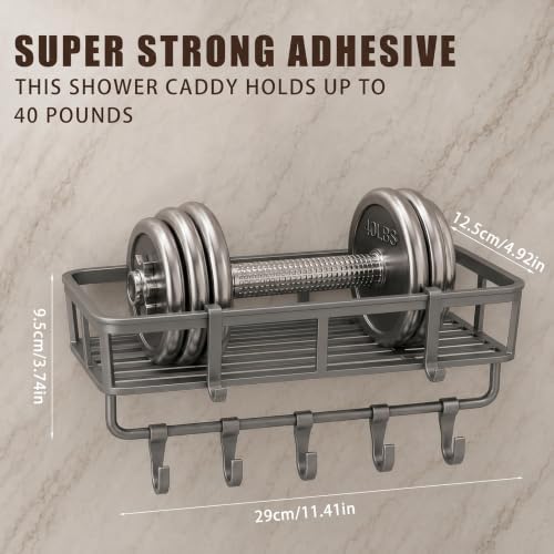 Shower Caddy Hanging 3 Pack, Rustproof Adhesive Corner Shower Shelves - Image 2