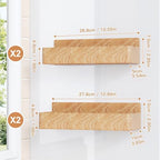 Mystozer Magnetic Spice Rack for Refrigerator Woodgrain, 4 Pack - Image 3