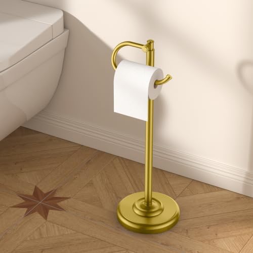 FORIOUS Toilet Paper Holder Stand, Vintage Freestanding Tissue Roll Holder - Image 2