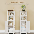 Hzuaneri Corner Cabinet, Small Bathroom Corner Cabinet with Doors - Image 6