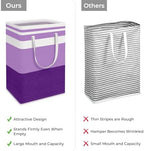 HomeHacks 2 Pack Laundry Baskets, Laundry Hampers Bags (Purple 75Lx2) - Image 3