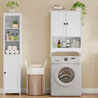 RRX Over The Toilet Storage Cabinet, Bathroom Above Organizer (Pure White) - Image 7