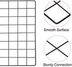 PATIKIL 16"x16" Wire Grid Panel, 3 Pack Wall Grid Decorative Panels Board Photo Pictures Display Decor Hanging Organizer for Home Office, Black - Image 3