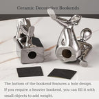 Ceramic Decorative Bookends, Book Ends for Shelves, Home Office Decor - Image 5