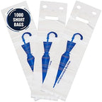 Universal Fit Wet Umbrella Bags - 16.5" Disposable Plastic Bag Dispenser Refills - 1,000 Small Wrappers by Brella+Fella