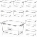16 Pcs Classroom Storage Cubby Bins with Latching Lid,Clear by Ferrochef
