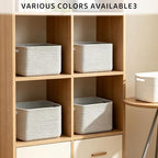 4 Pack Storage Baskets for Organizing, 11''Lx9''Wx8''H Woven Baskets for Storage Toys, Towels, Books, and Clothes, Cotton Rope Basket for Shelves with Handle - Image 4