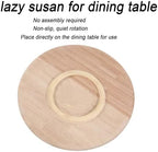 Large Lazy Susan Turntable Wooden Round Tray Rotating for Dining Table Top - Image 3