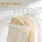 MIZGI 50 Pack Ivory Velvet Hangers - No Shoulder Bumps, Heavy Duty Non-Slip Chrome Hooks for Jackets, Coats, Pants - Image 2