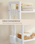 SONGMICS 4-Tier Bamboo Over the Toilet Storage with Adjustable Shelves - Image 4