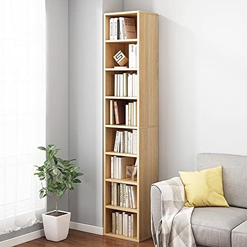 IOTXY Small Narrow Corner Bookcase - 71" Tall Gap Storage Cabinet, Oak - Image 2
