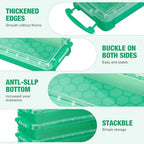 Gueevin 24 Pcs Pencil Box Clear Plastic Pencil Case, Green - Image 3