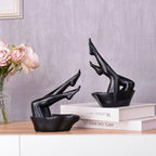 Black Legs Sculpture Bookends for Shelves, Modern Book Ends Decorative - Image 5