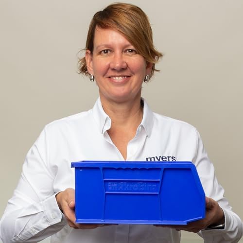 Akro-Mils 30230 AkroBins Plastic Storage Bins, 11"x5"x5", Red, 12-Pack - Image 2