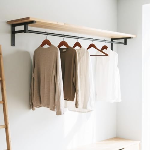 Wooden Clothes Hangers with Pants Bars, Walnut, 24-Pack - Image 6
