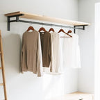 Wooden Clothes Hangers with Pants Bars, Walnut, 108-Pack - Image 6