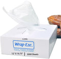 Wrap-Eze® HDPE Pop-Up Sheets 0.45Mil, 12" X 10.75" & 5000 Bags | Greaseproof, Waterproof | 5000 Sheets/Case with 10 Pop-Up Dispenser Packs | Cost-Effective Pick-Up, Scale & Basket Liner Sheets by Omranii