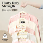 Velvet Hangers 50 Pack, S-Shaped and Stackable Felt Hanger(Ivory) - Image 3