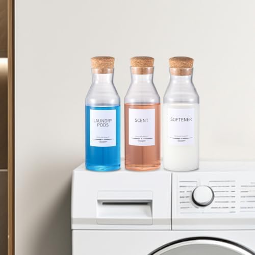 3Pack Glass Laundry Detergent Dispenser with 7Pcs Labels,40oz Liquid Laundry Detergent Dispenser,Laundry Containers for Organizing Liquid Detergent Dispenser Laundry Soap Dispenser - Image 5