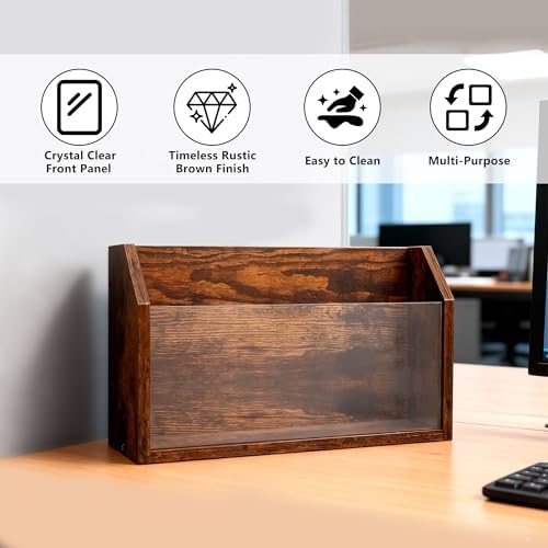 Wall File Holder & Organizer, Wall Mounted Magazine Holder, 2 Pack - Image 7