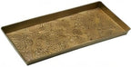 HF by LT Poppies Pattern Metal Boot Tray, 30 x 13 inches, Antique Brass Finish - Image 4