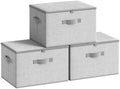 SONGMICS Set of 3 Storage Bins with Zipper Lids, 31 Quart Storage Boxes by SONGMICSbySONGMICSHOME
