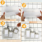 Vercraft 4 Pcs Clear Grid Wall Baskets 10 x 4 Inch - Image 3