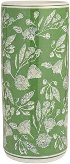 Creative Co-Op Ceramic Umbrella Stand, Green - Image 3