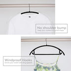 MIZGI Velvet Hangers 60 Pack, Patented Rounded Shoulder Sweater Hangers - Image 5
