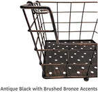 Mikasa Gourmet Basics Ferme 4-Tier Market Basket - Antique Black Wire and Acacia Wood Handle, Kitchen Fruit Vegetable Storage Organizer, 13.5 x 11.5 x 51 Inches - Image 6