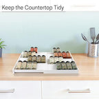 Bamboo Spice Drawer Organizer, 4-Tier Spice Rack for Cabinet - Image 5