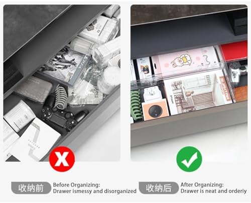 Guo's hyekbe 8 Pack 3.2 Inch Tall ABS Drawer Divider -Expandable from 10.9-20.5''-Adjustable Dresser Drawer Plastic Organizer Separators for Flatware, Utensil, cosmetics，Underwear，office supplies - Image 4