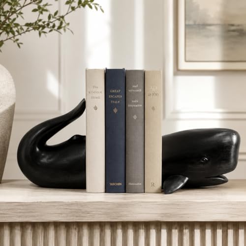 Comfy Hour 13.2 Inch Whale Bookends, Nautical Decor, Set of 2 - Image 6