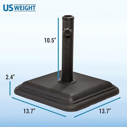 US Weight 26lb Outdoor Umbrella Base - Use with Patio Table - Black - Image 2