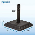 US Weight 26lb Outdoor Umbrella Base - Use with Patio Table - Black - Image 2