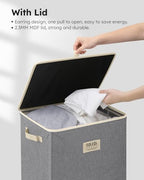 SOLEDI 100L Laundry Hamper with Lid, Large Collapsible Laundry Basket - Image 5